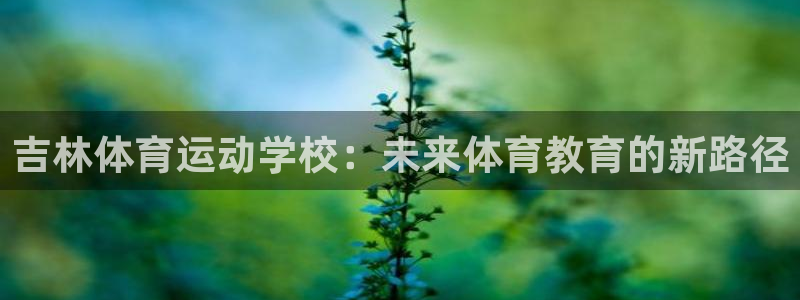 三亿体育网页版：吉林体育运动学校：未来体育教育的新路径